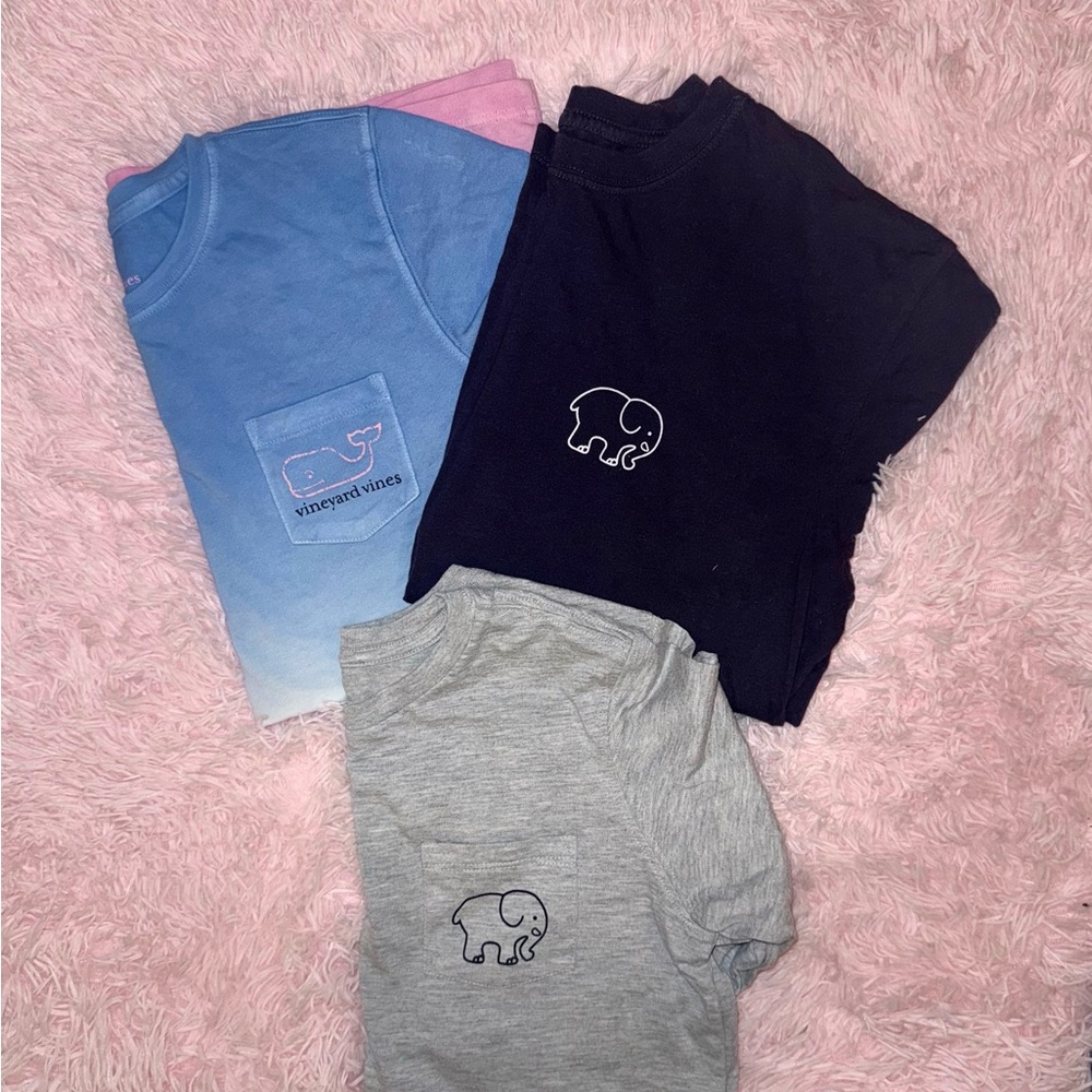 Vineyard Vines Kids' T-Shirt Trio - Blue, Black, and Gray